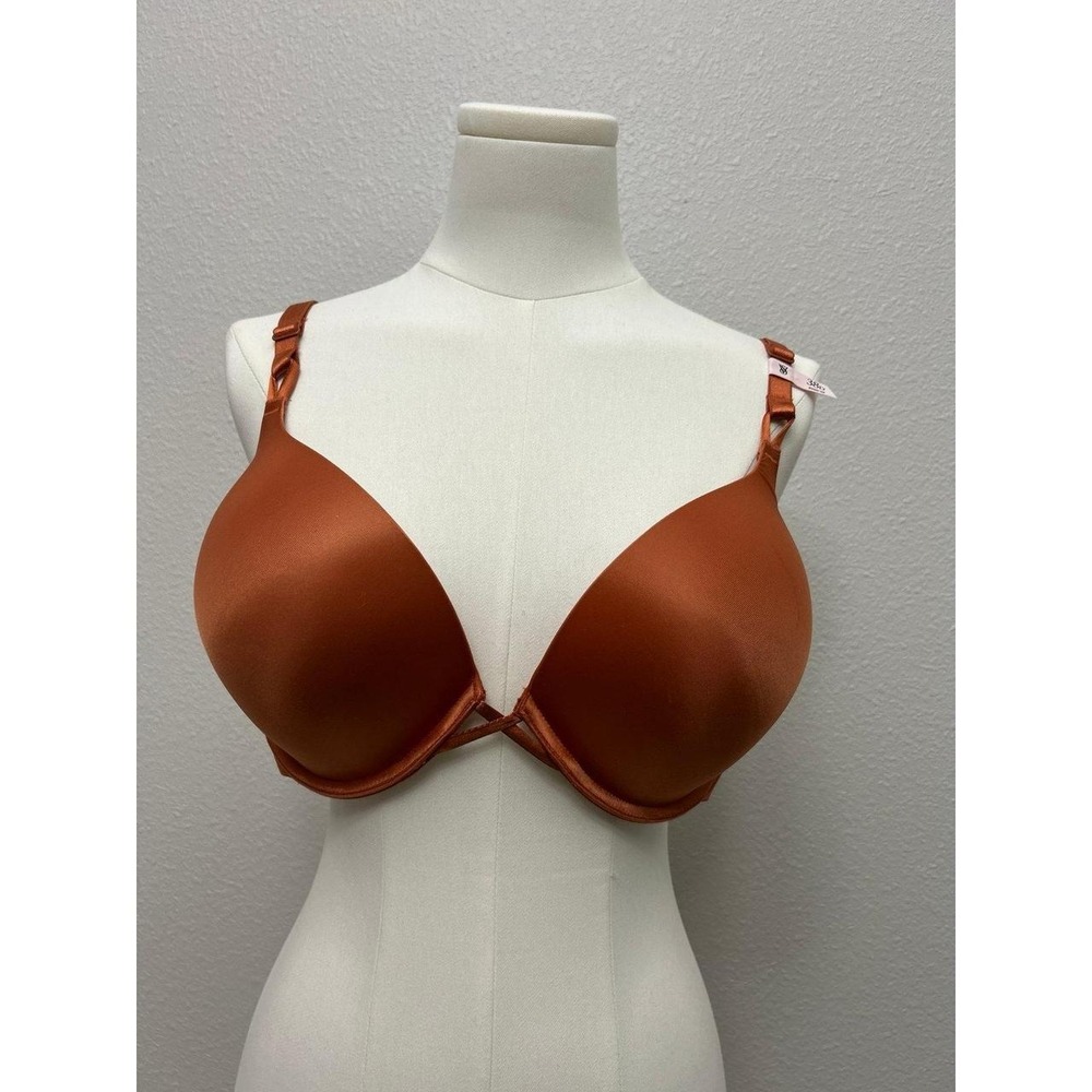 NWT Victoria's Secret Bombshell Add-2-Cups Push-Up Bra 38D Rust Orange